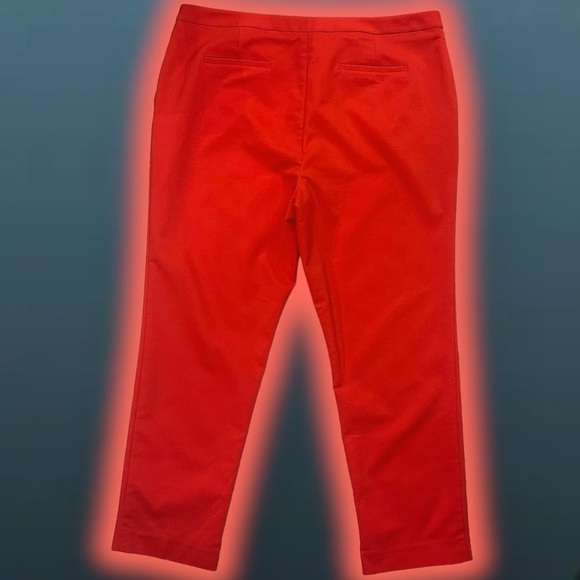 NWOT Calvin Klein ‘Women’s Zip-Detail Ankle Pants’ in Tomato Red / Orange 16 - Picture 8 of 9
